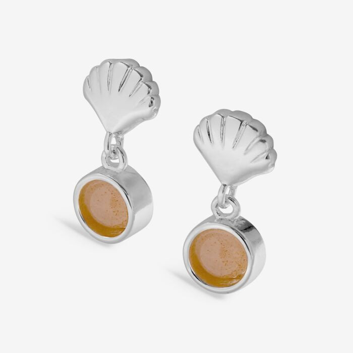 Joma Loved By You Sunstone Shell Earrings
