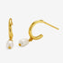 Joma Loved By You Pearl Gold Hoop Earrings