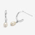Joma Loved By You Pearl Silver Hoop Earrings
