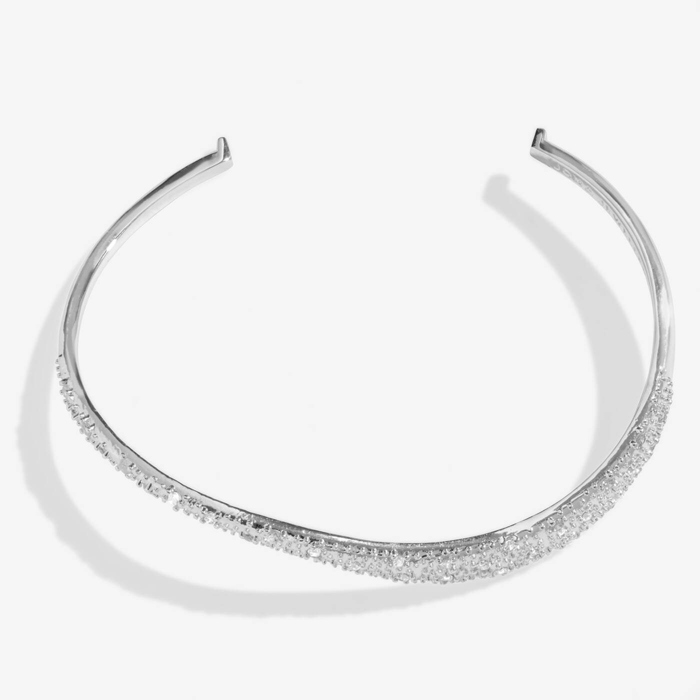 Joma Bracelet Bar Wavy Pave Bangle Set Of Two