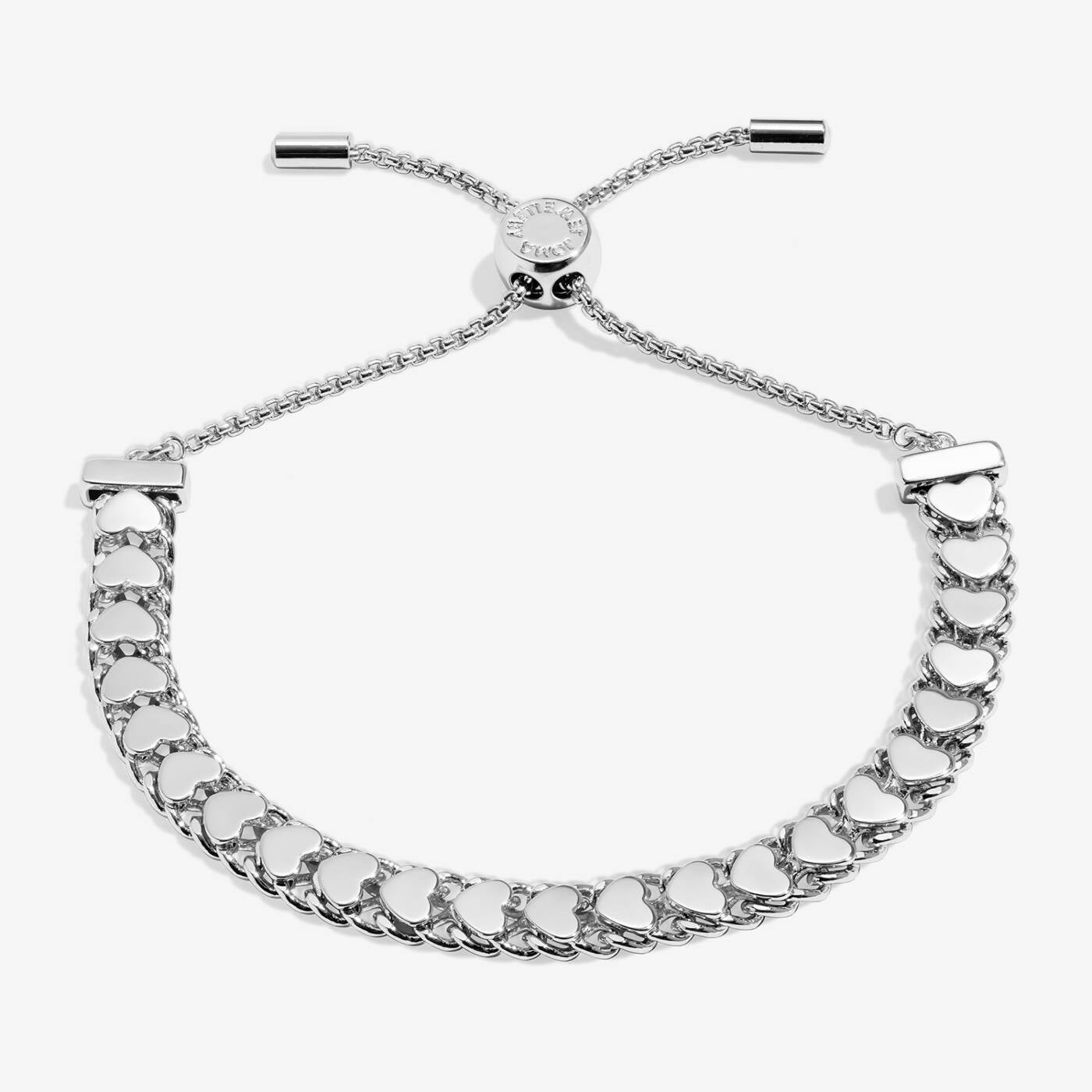 Joma Bracelet Bar Silver Heart Chain Bracelet