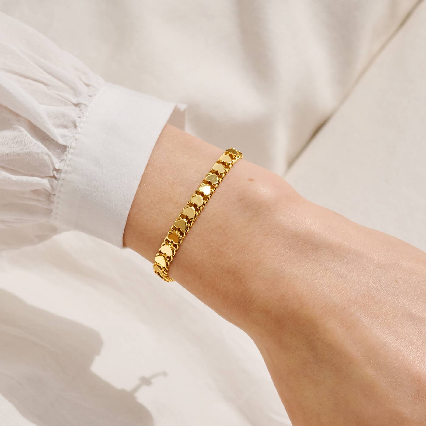Joma Bracelet Bar Gold Heart Chain Bracelet