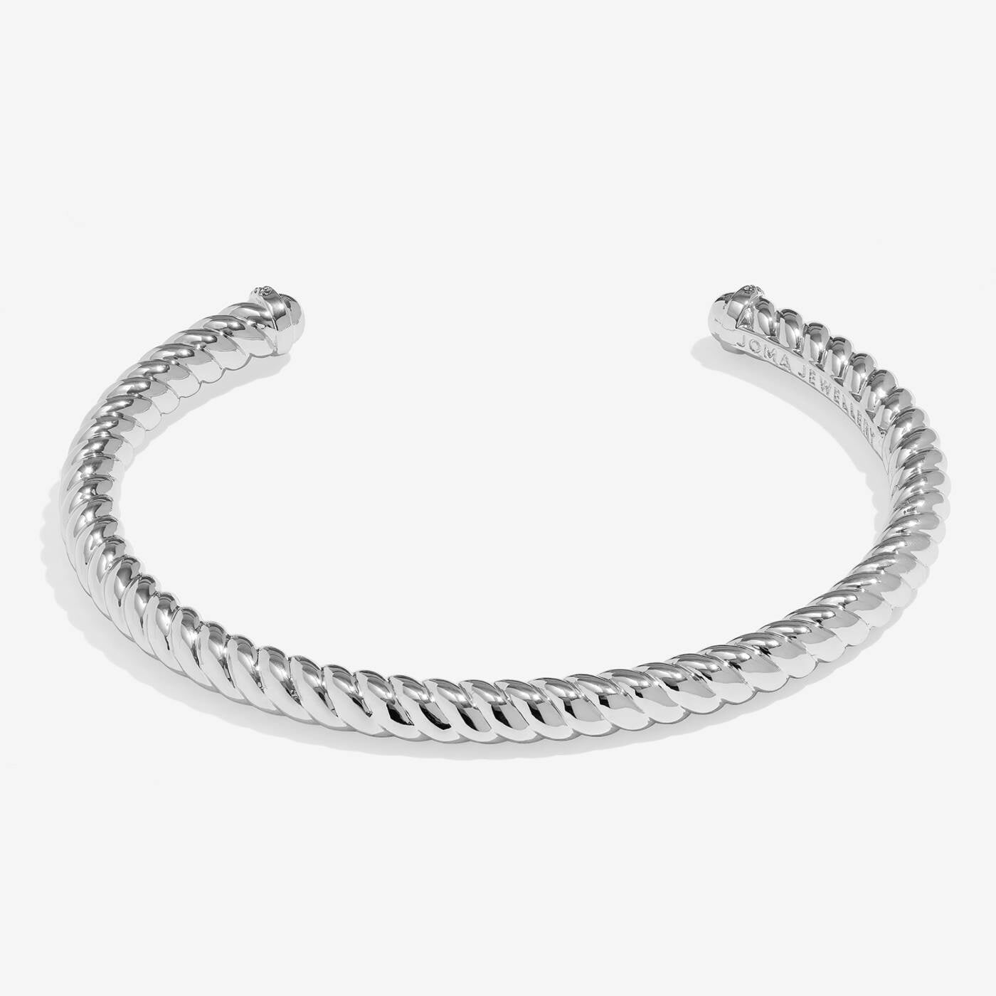Joma Bracelet Bar Silver Cable Bangle