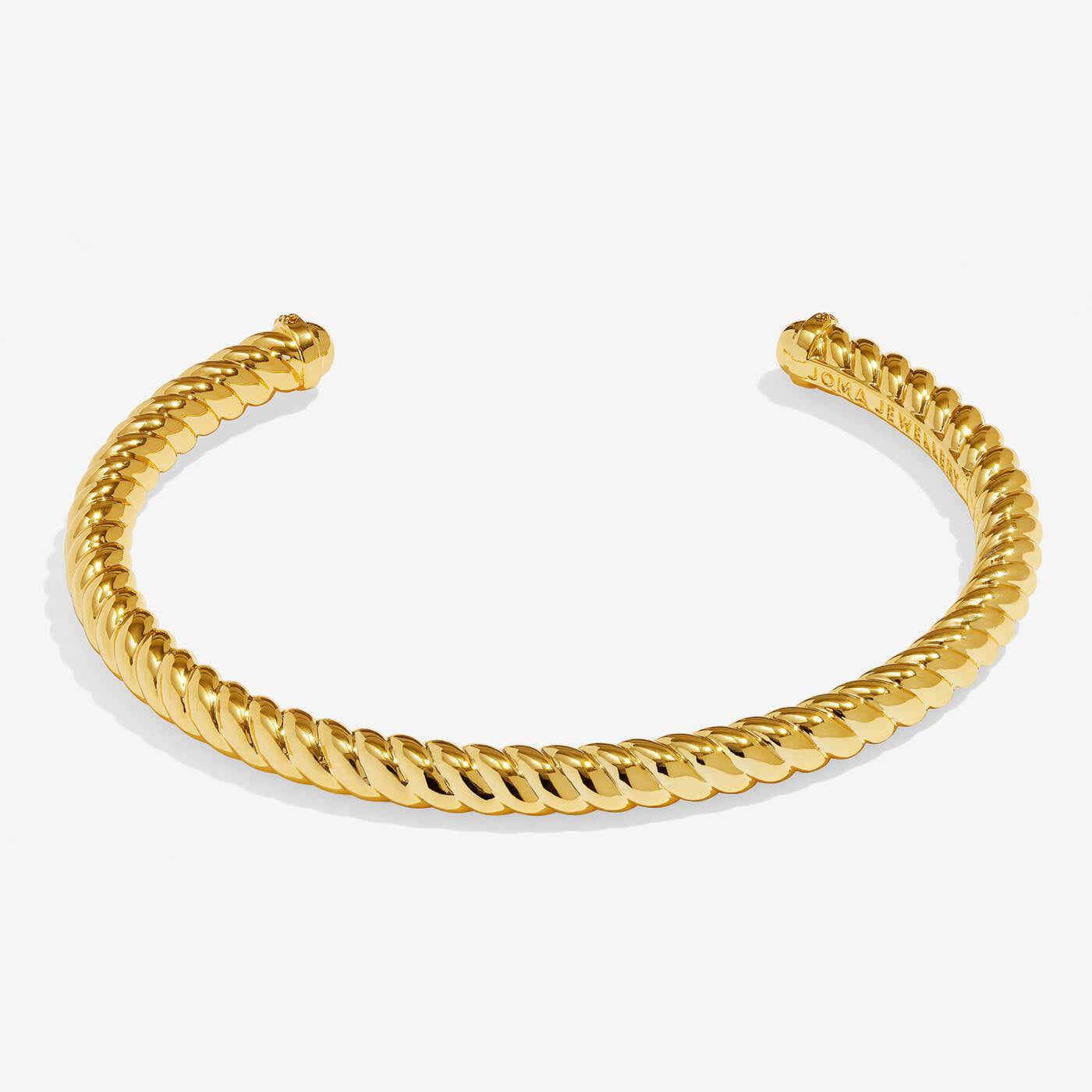 Joma Bracelet Bar Gold Cable Bangle