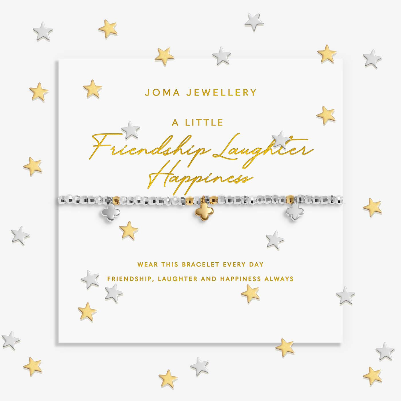 Joma Sparkle Confetti A Little Friendship, Laughter, Happiness Bracelet