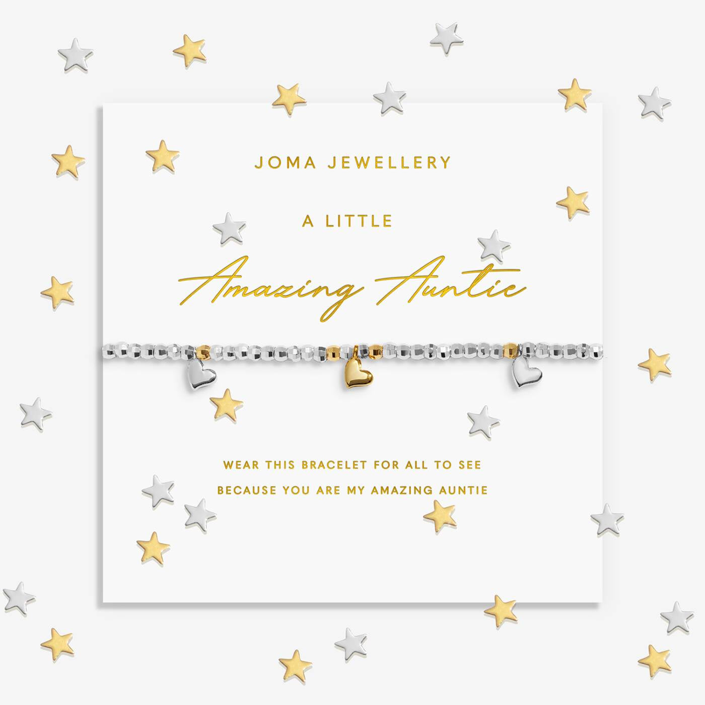Joma Sparkle Confetti A Little Amazing Auntie Bracelet