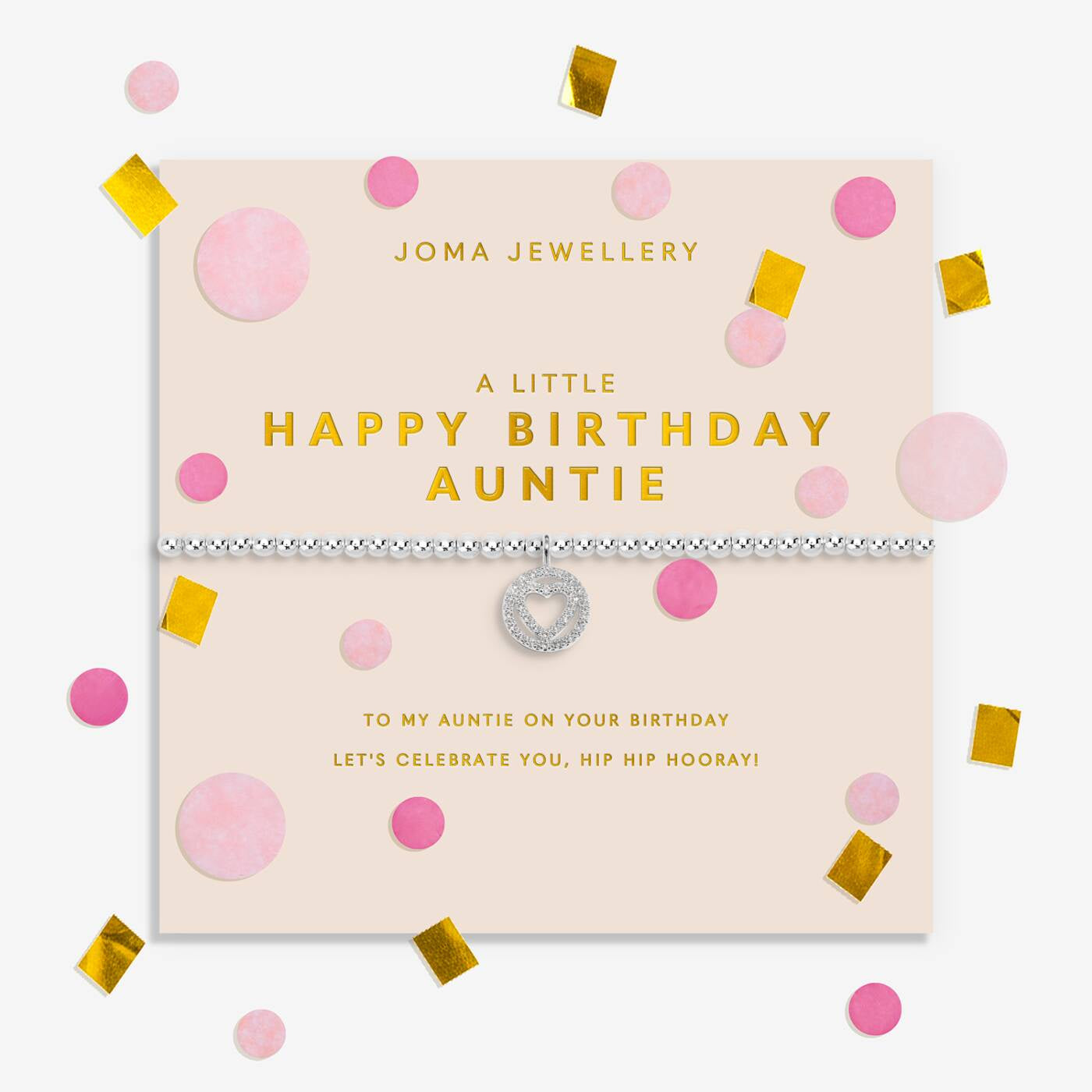 Joma Confetti A Little Happy Birthday Auntie Bracelet
