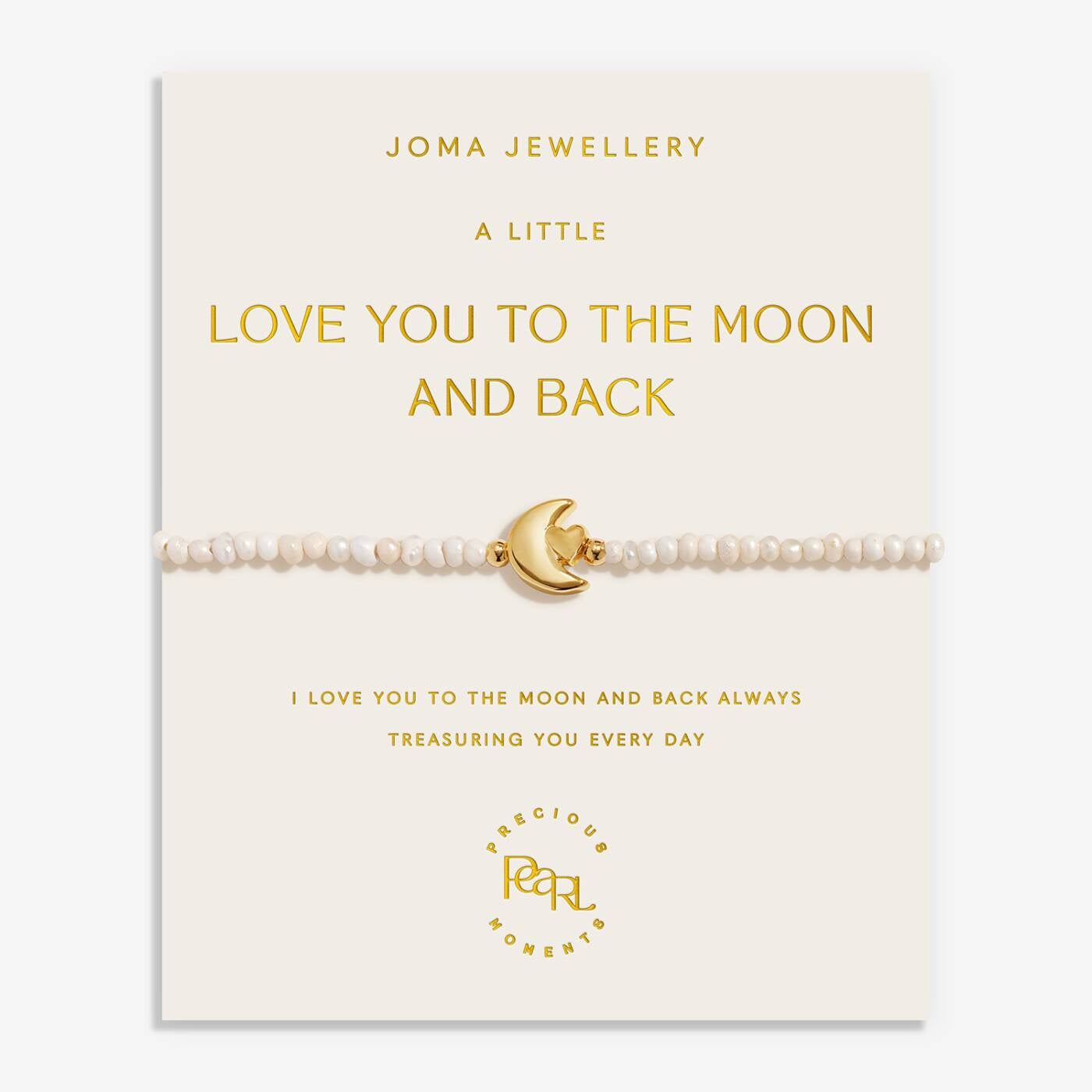 Joma Precious Moments Love You To the Moon & Back Gold Bracelet