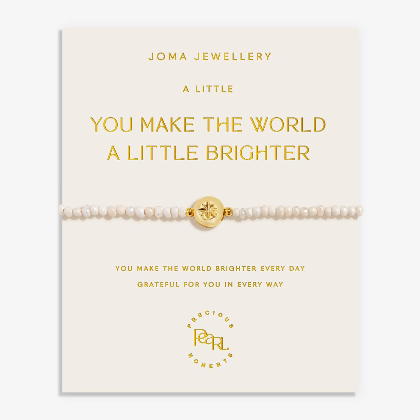 Joma Precious Moments You Make The World A Little Brighter Gold bracelet