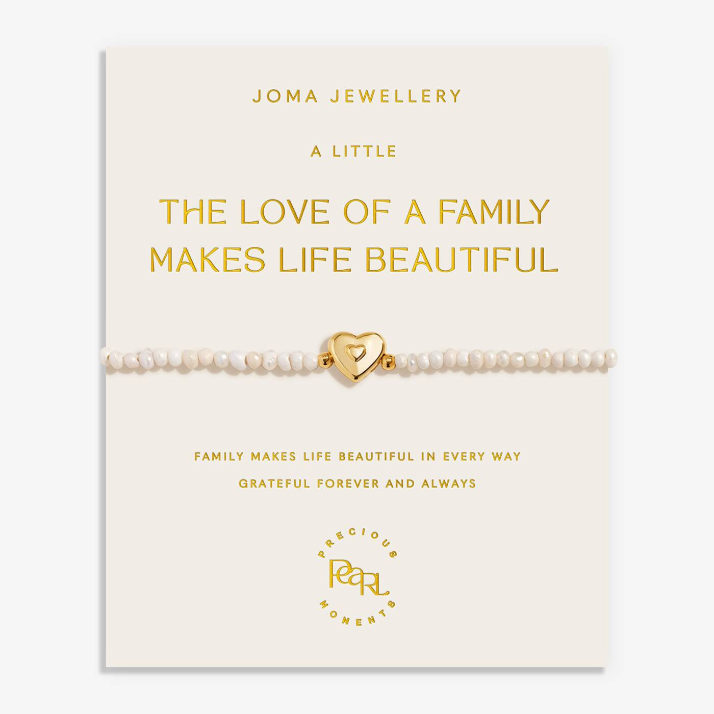 Joma Precious Moments The Love Of Family Makes Life Beautiful Gold Bracelet