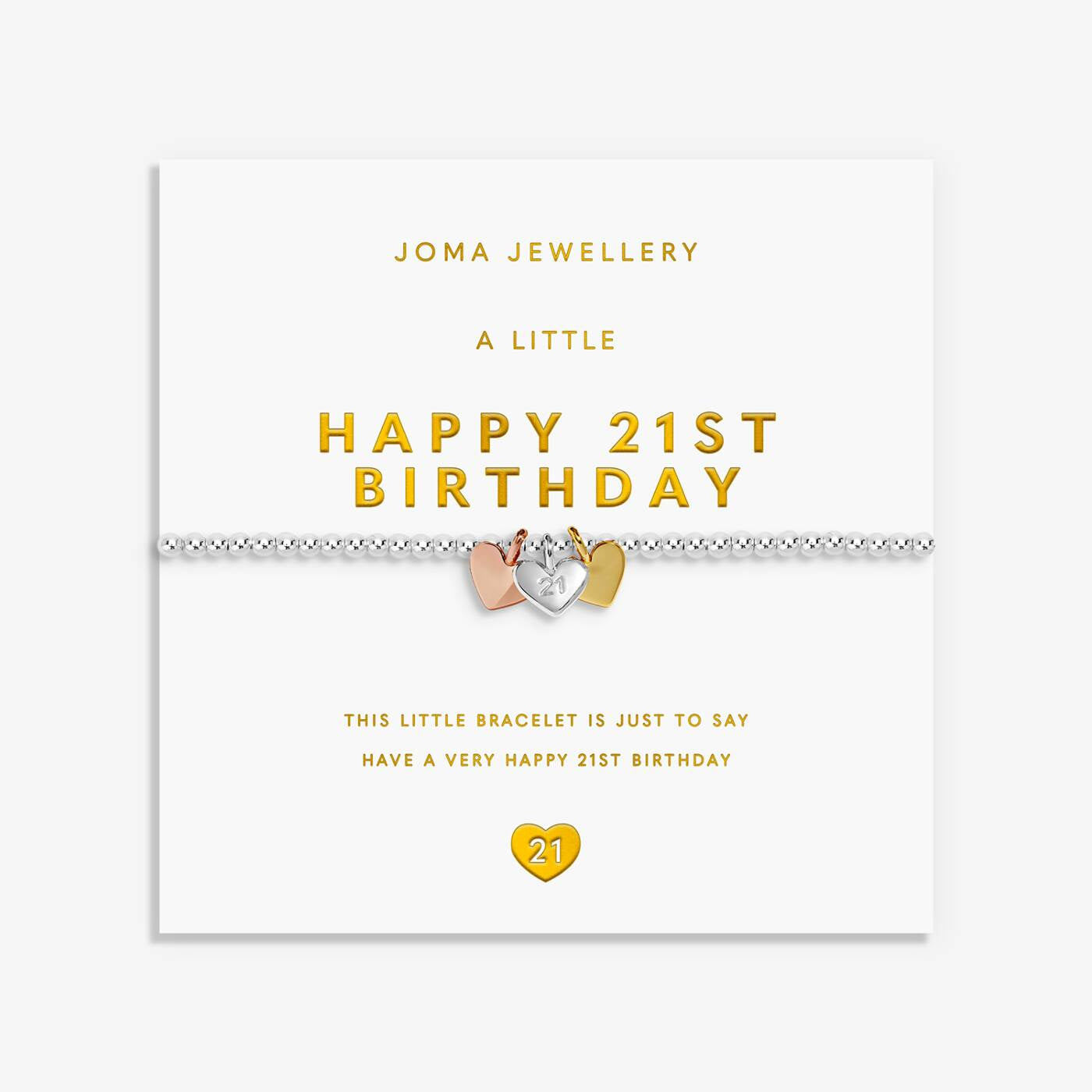 Joma A Little Charmed Moments Happy 21st Birthday Bracelet