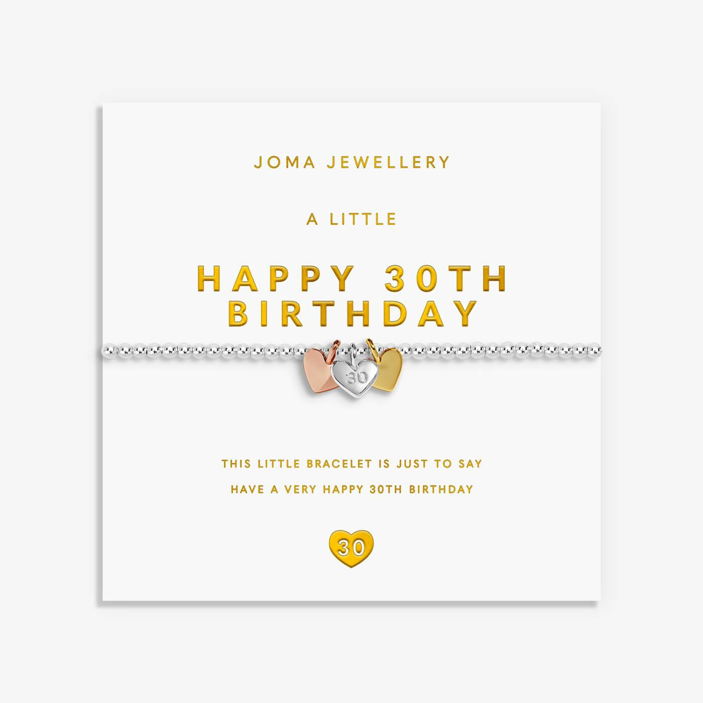 Joma A Little Charmed Moments Happy 30th Birthday Bracelet