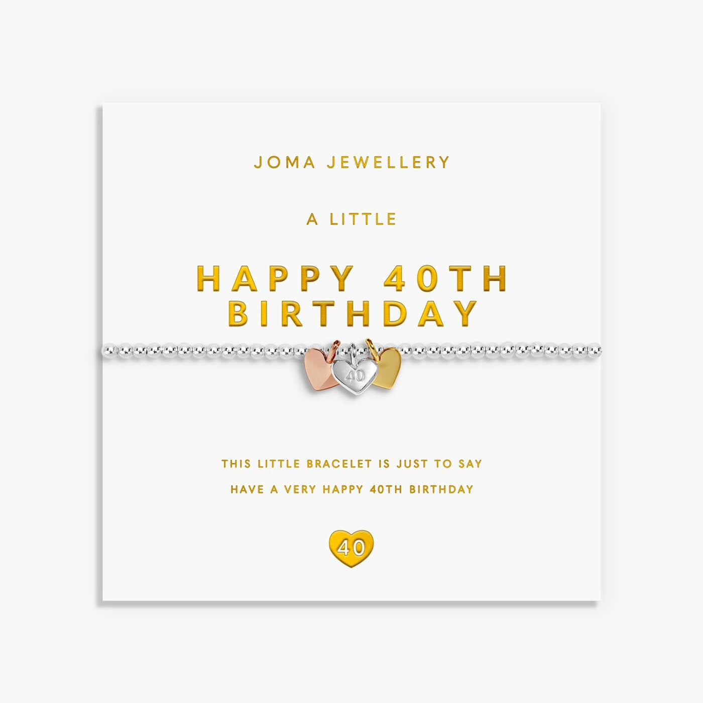 Joma A Little Charmed Moments Happy 40th Birthday Bracelet