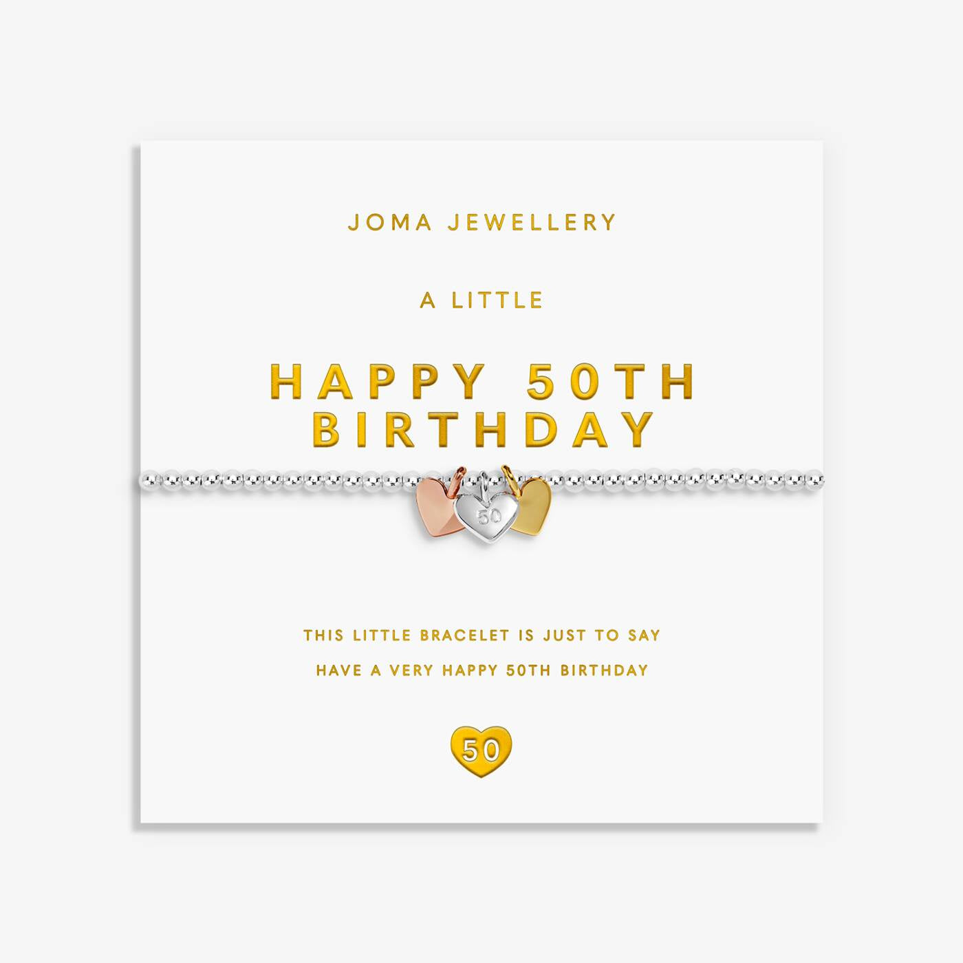 Joma A Little Charmed Moments Happy 50th Birthday Bracelet