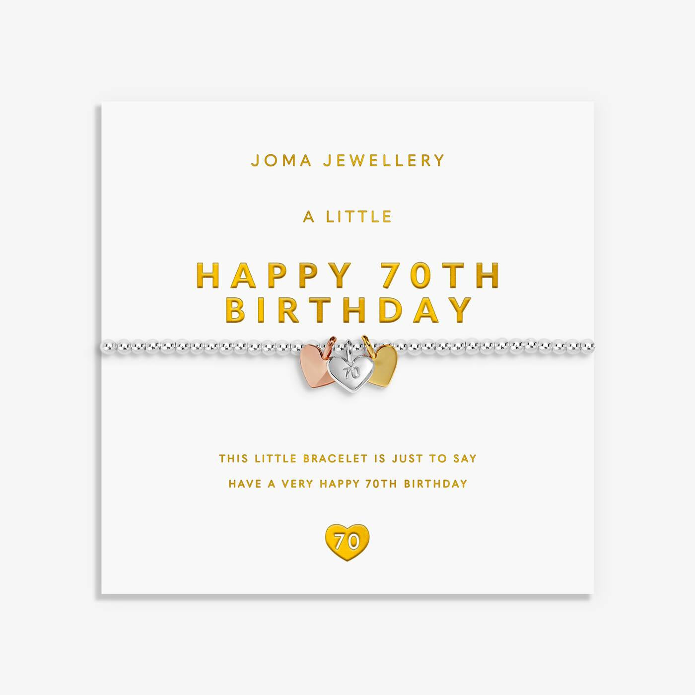 Joma A Little Charmed Moments Happy 70th Birthday Bracelet