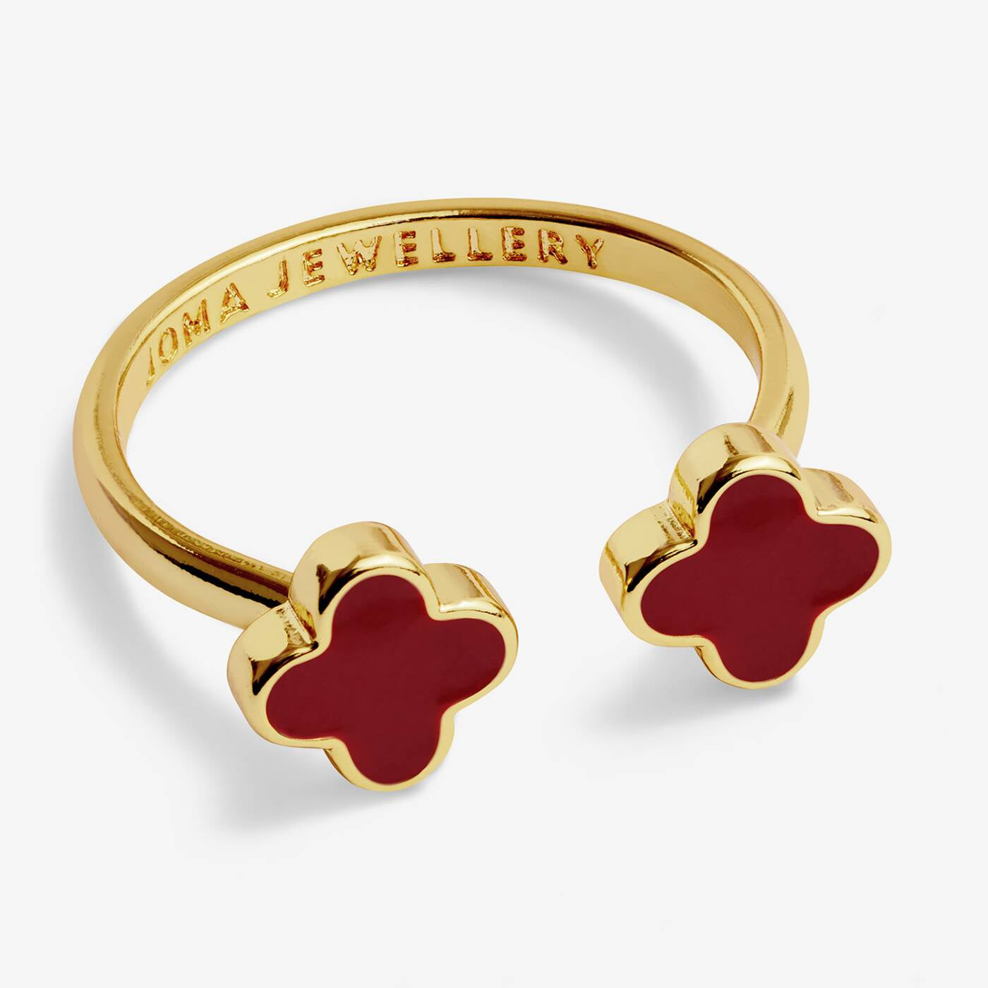 Joma Signature Red Clover Gold Ring