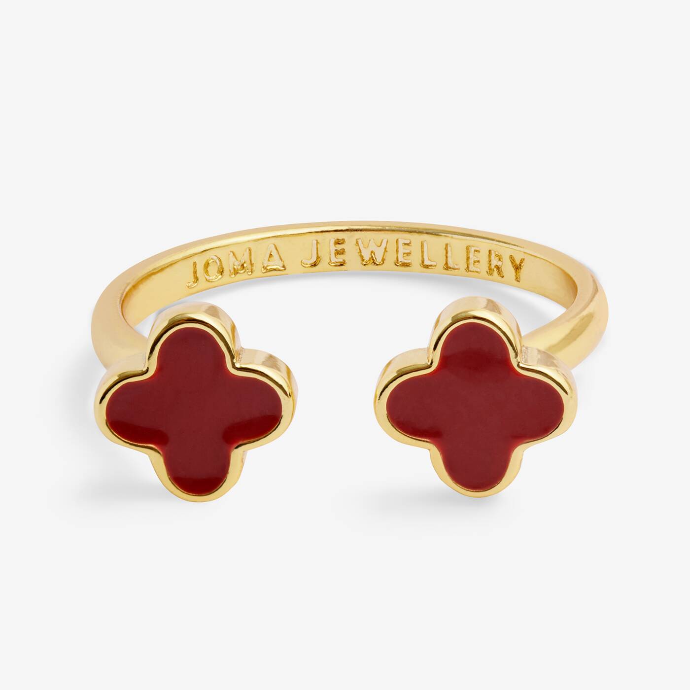 Joma Signature Red Clover Gold Ring
