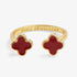Joma Signature Red Clover Gold Ring