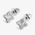 Joma Signature Textured Clover Silver Earrings
