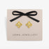 Joma Signature Textured Clover Gold Earrings