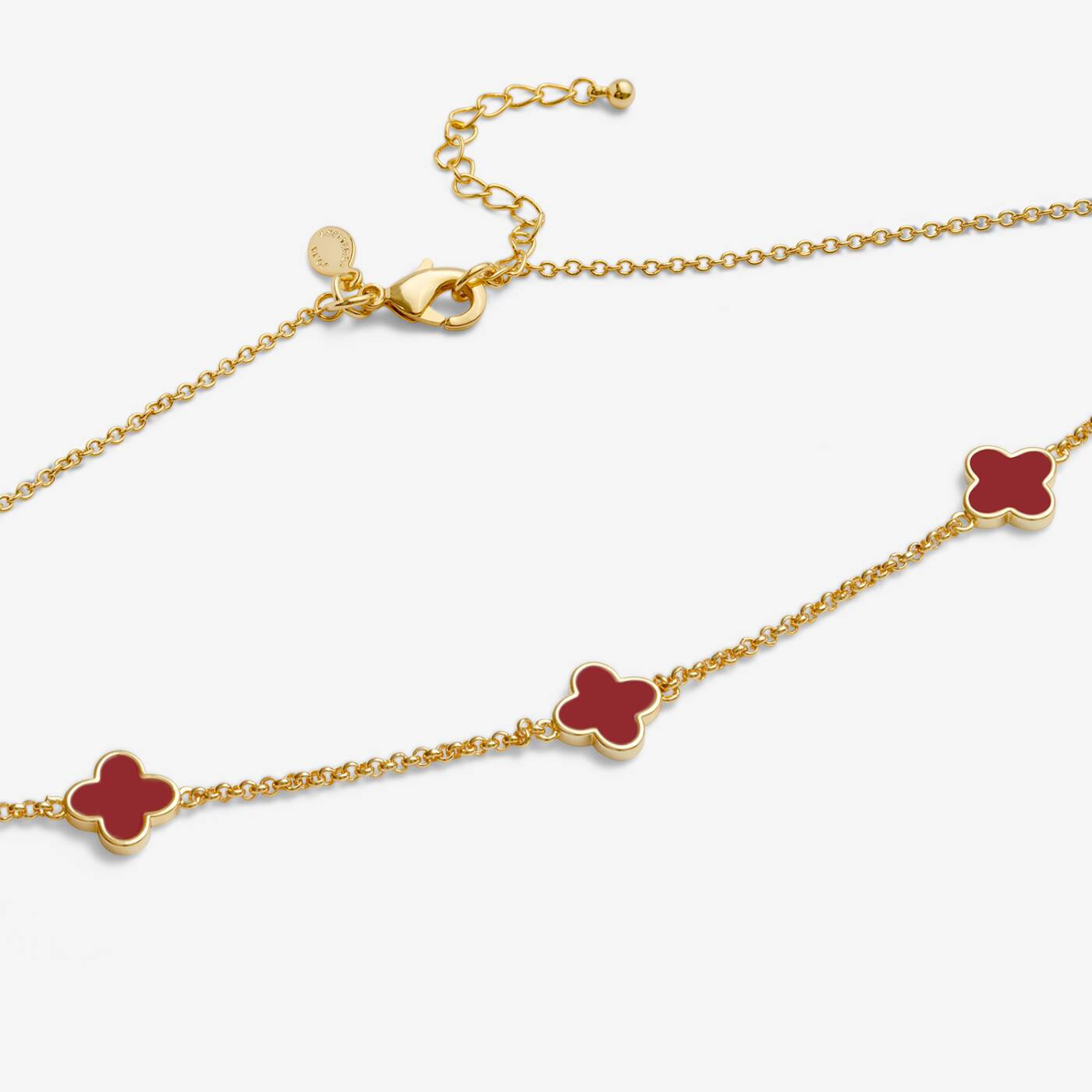 Joma Signature Red Clover Gold Necklace