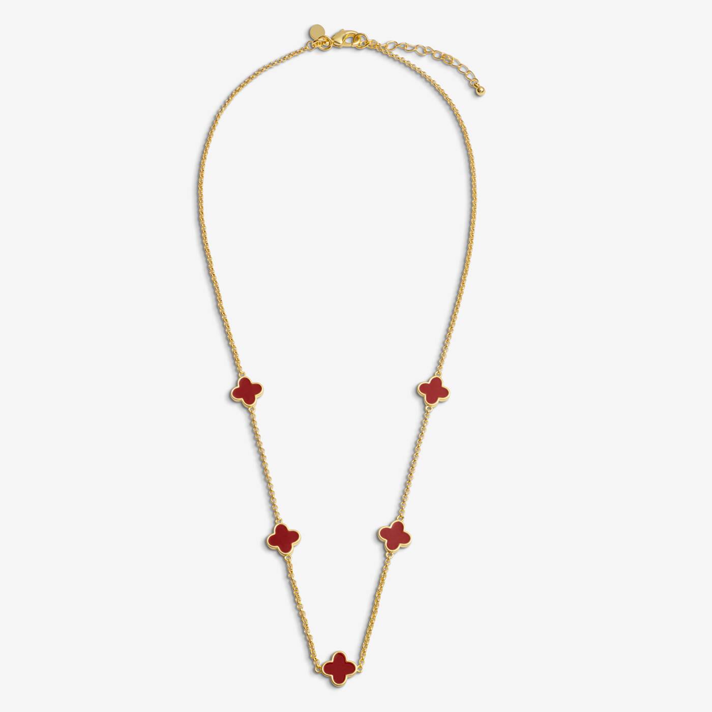 Joma Signature Red Clover Gold Necklace