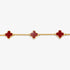 Joma Signature Red Clover Gold Bracelet