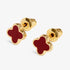 Joma Signature Red Clover Gold Earrings