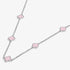 Joma Signature Pink Clover Silver Necklace