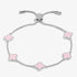 Joma Signature Pink Clover Silver Bracelet