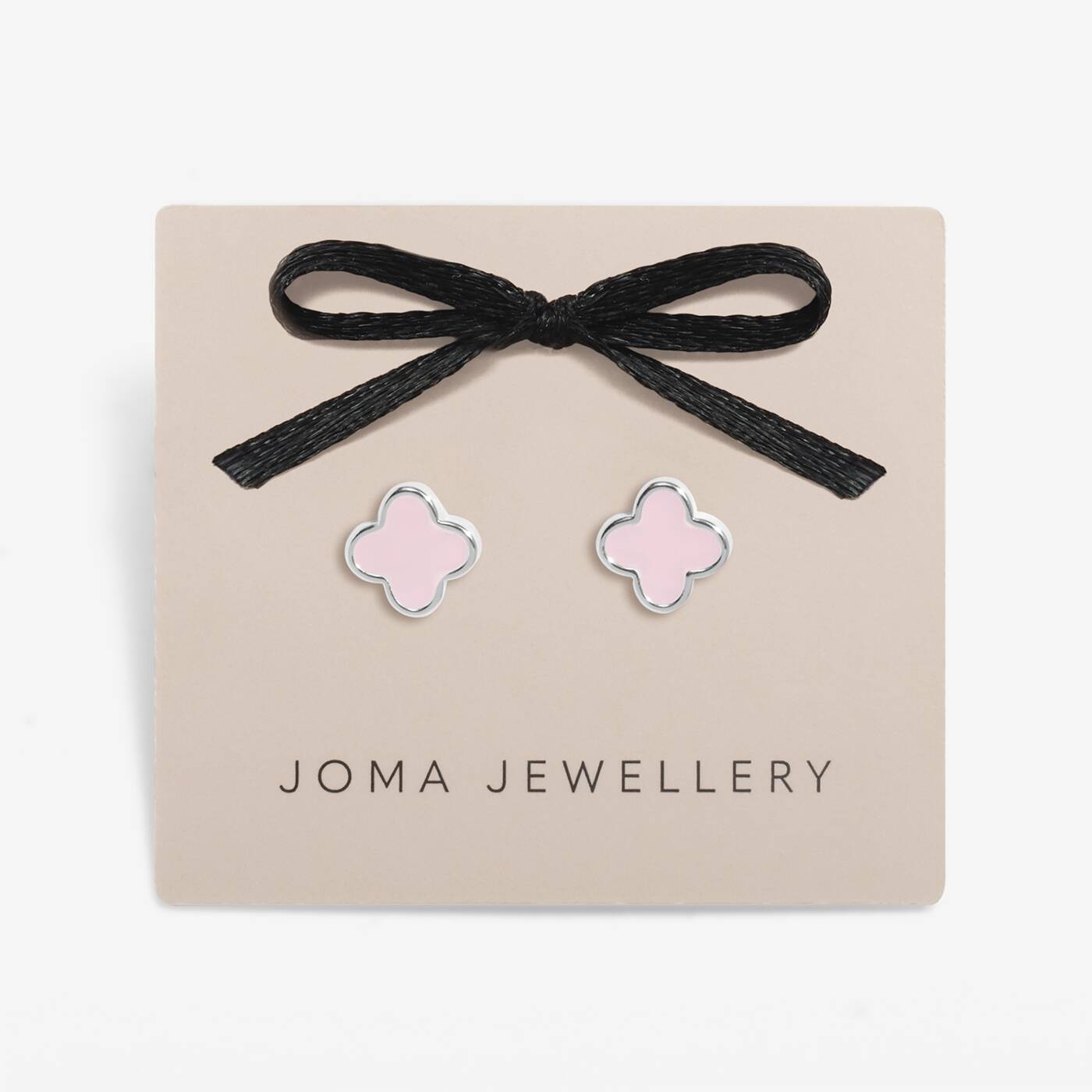 Joma Signature Pink Clover Silver Earrings