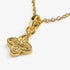 Joma Signature Textured Clover Gold Necklace