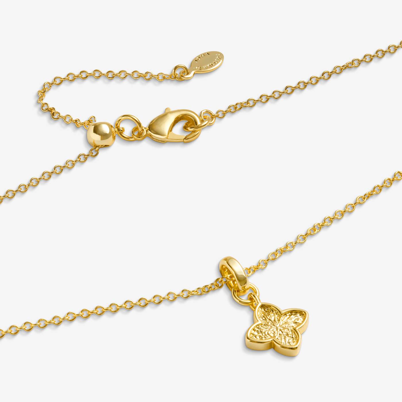 Joma Signature Textured Clover Gold Necklace