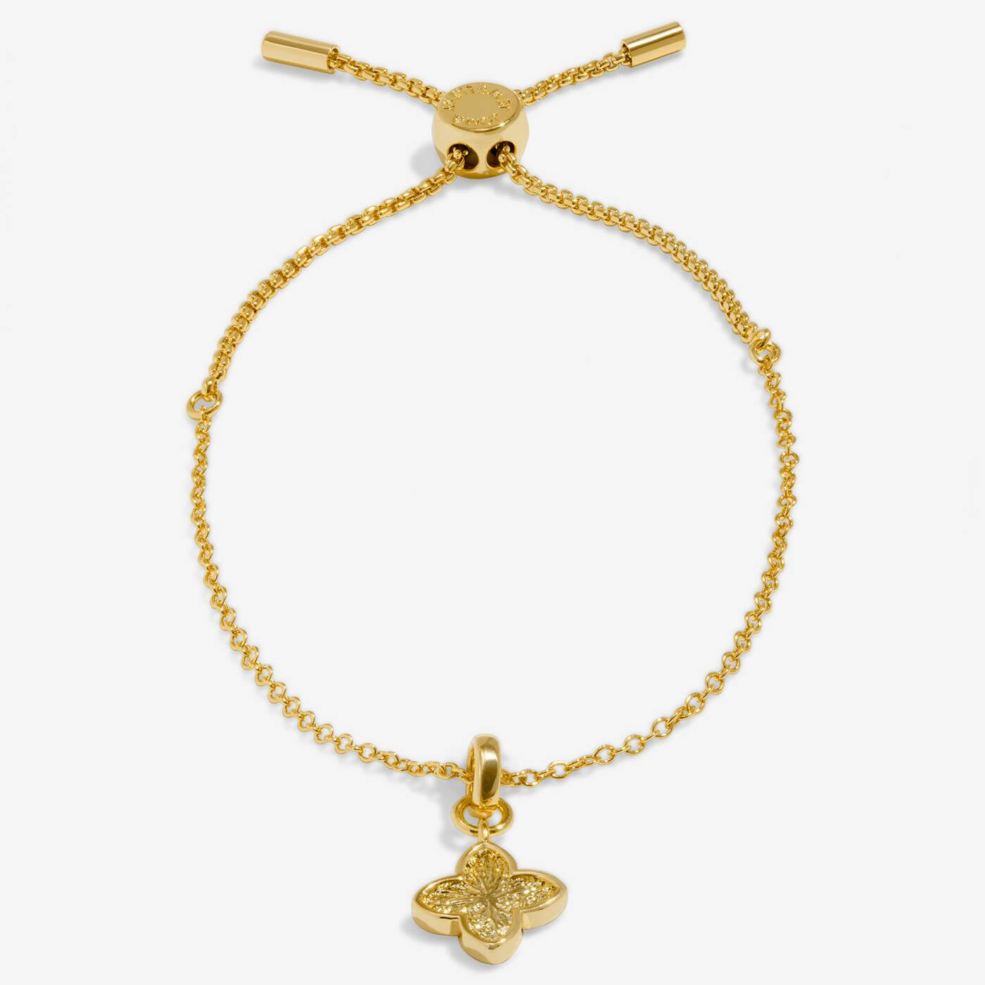 Joma Signature Textured Clover Gold Bracelet