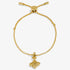 Joma Signature Textured Clover Gold Bracelet