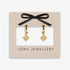 Joma Signature Textured Clover Gold Hoop Earrings