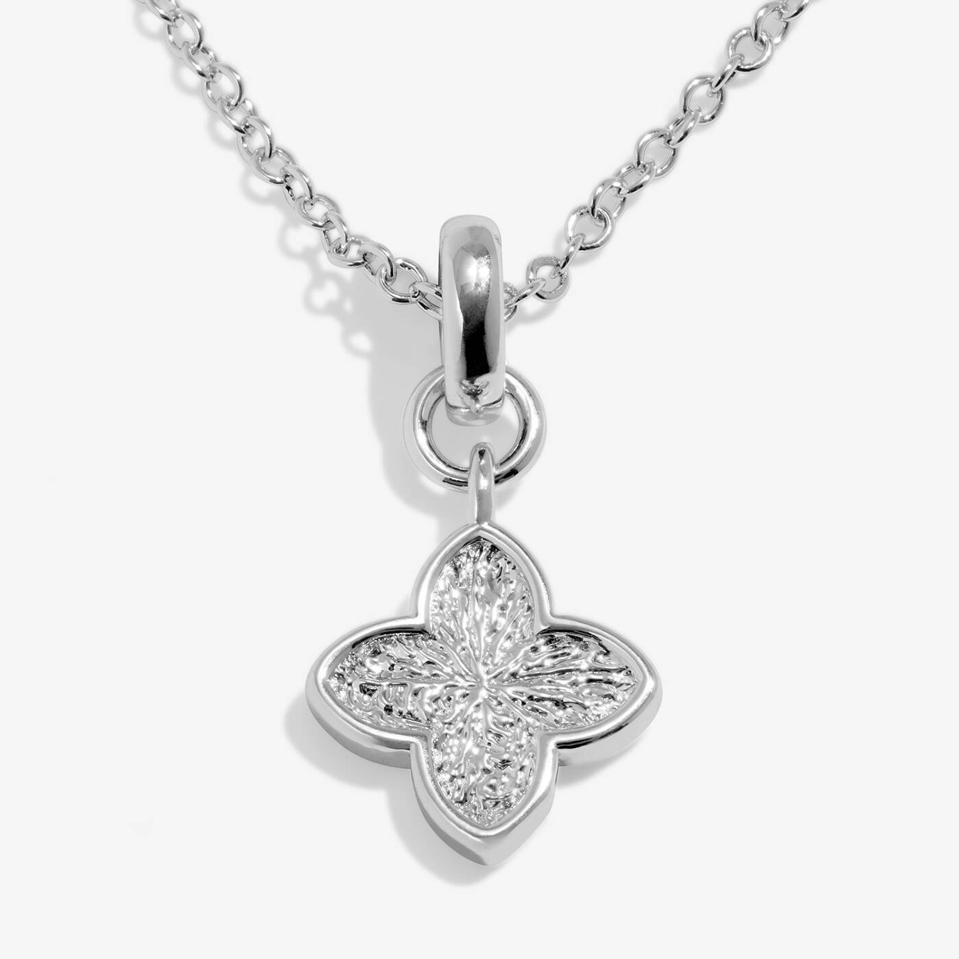 Joma Signature Textured Clover Silver Bracelet