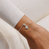Joma Signature Textured Clover Silver Bracelet