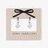 Joma Signature Textured Clover Silver Hoop Earrings