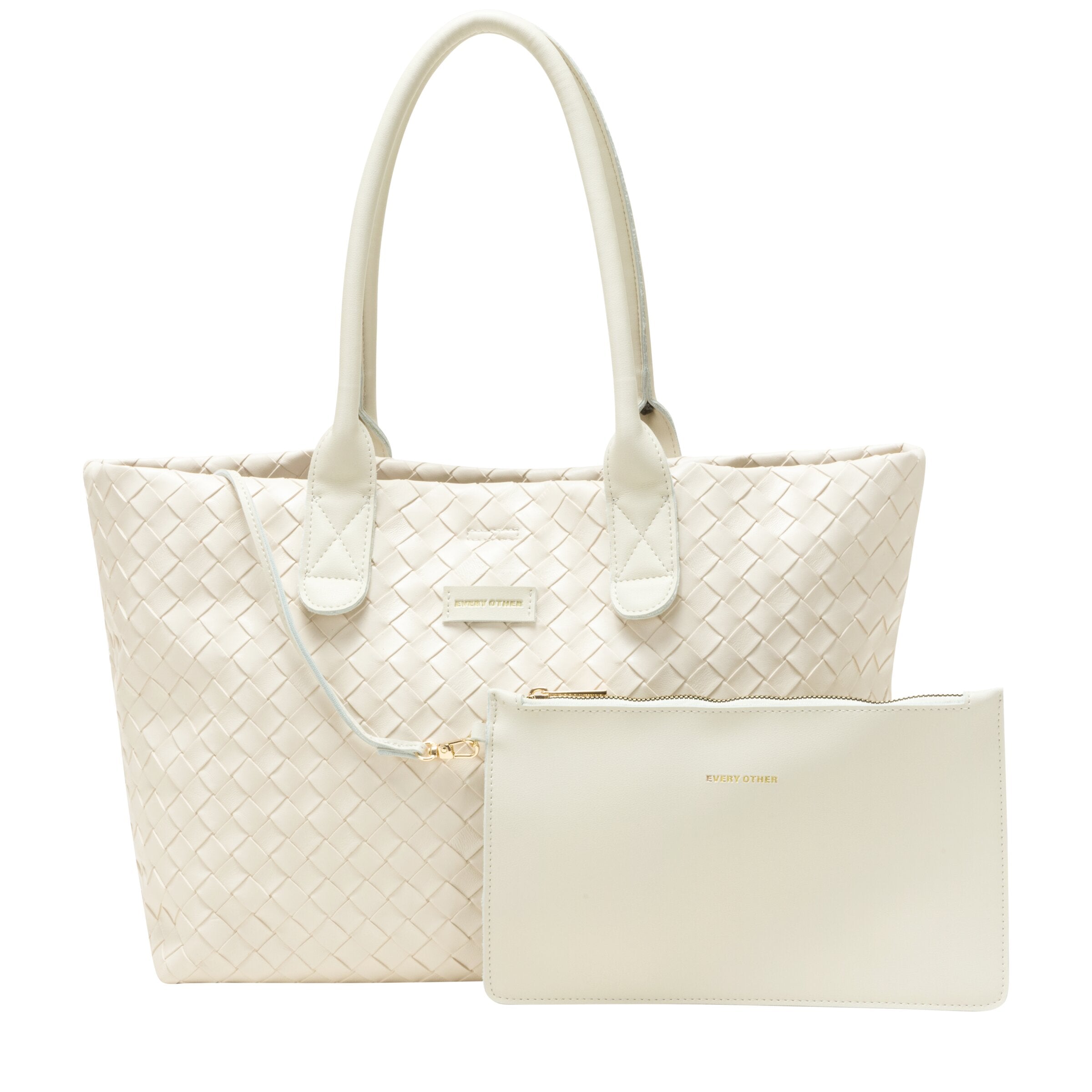 Every Other Woven Tote Bag Off White