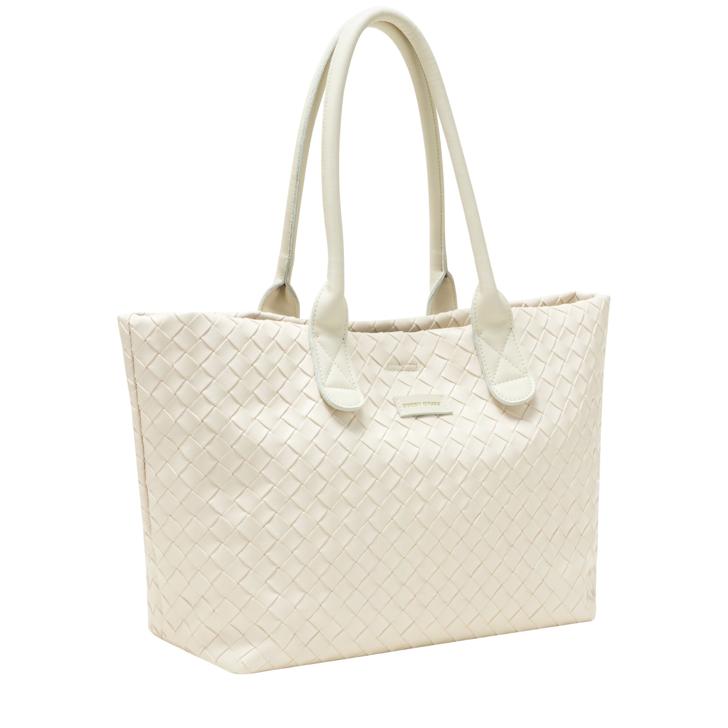 Every Other Woven Tote Bag Off White