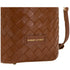 Every Other Woven Drawstring Bucket Bag Brown