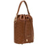 Every Other Woven Drawstring Bucket Bag Brown