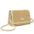 Every Other Straw Flap Over Cross Body Bag Soft Gold
