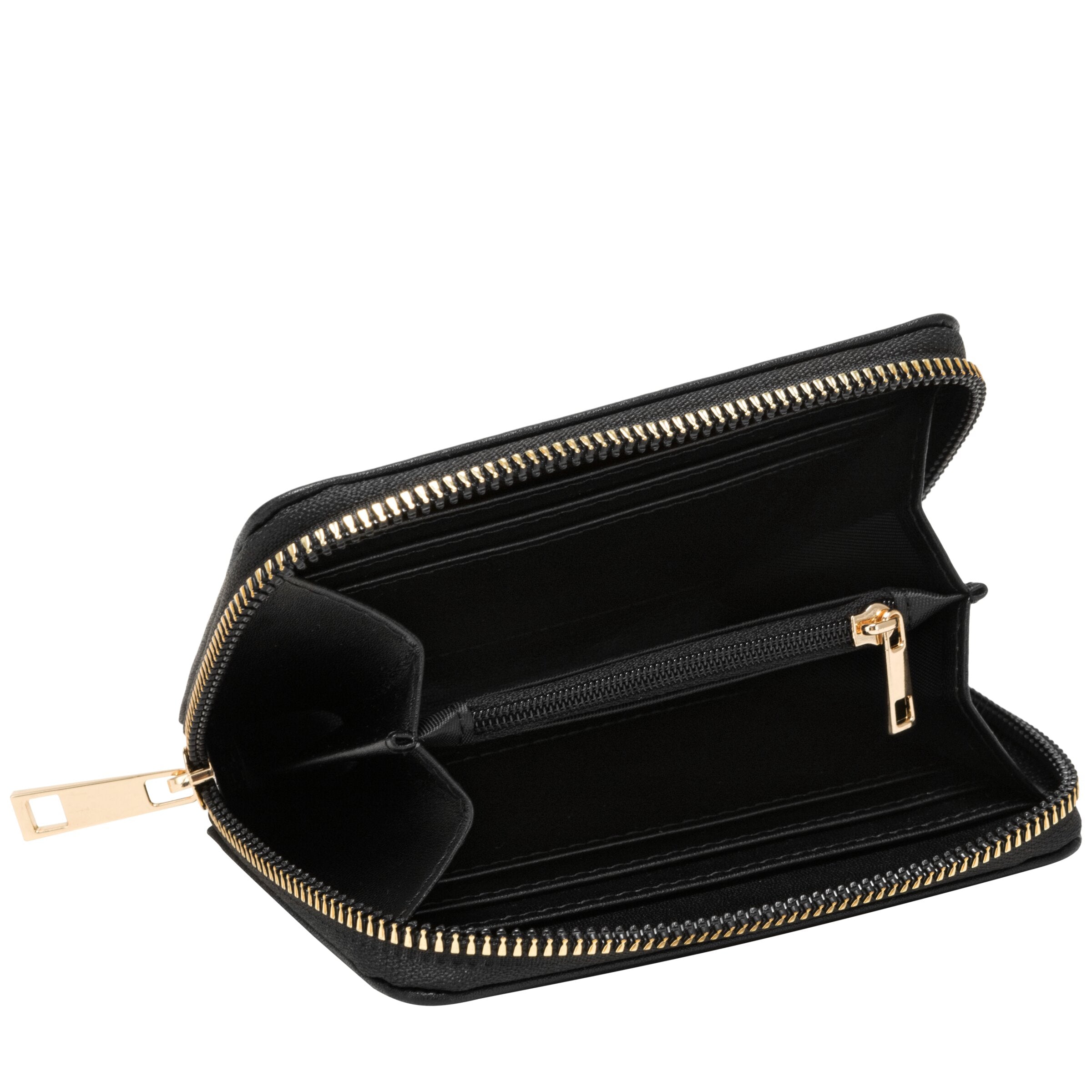 Every Other Zip Round Small Purse Black