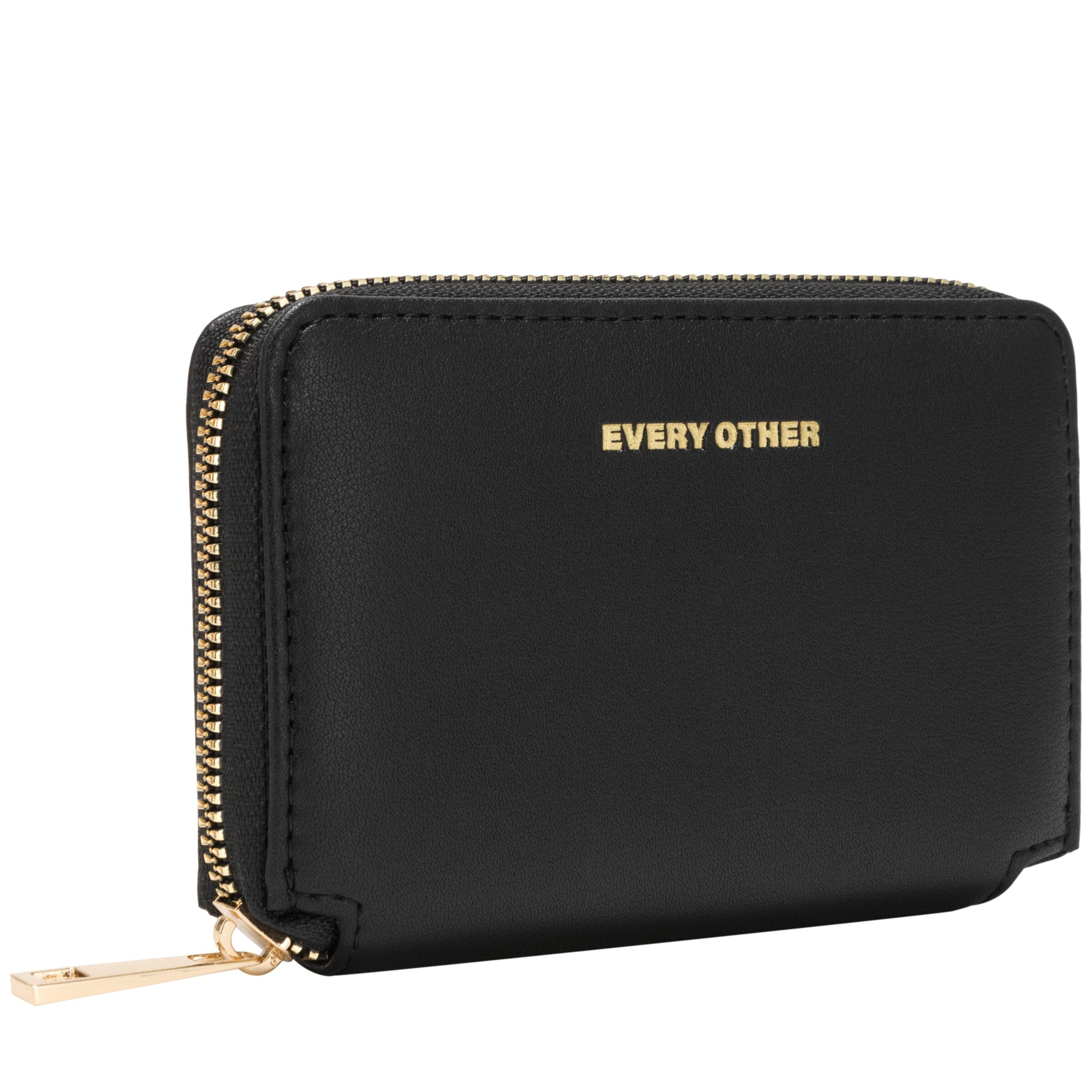 Every Other Zip Round Small Purse Black