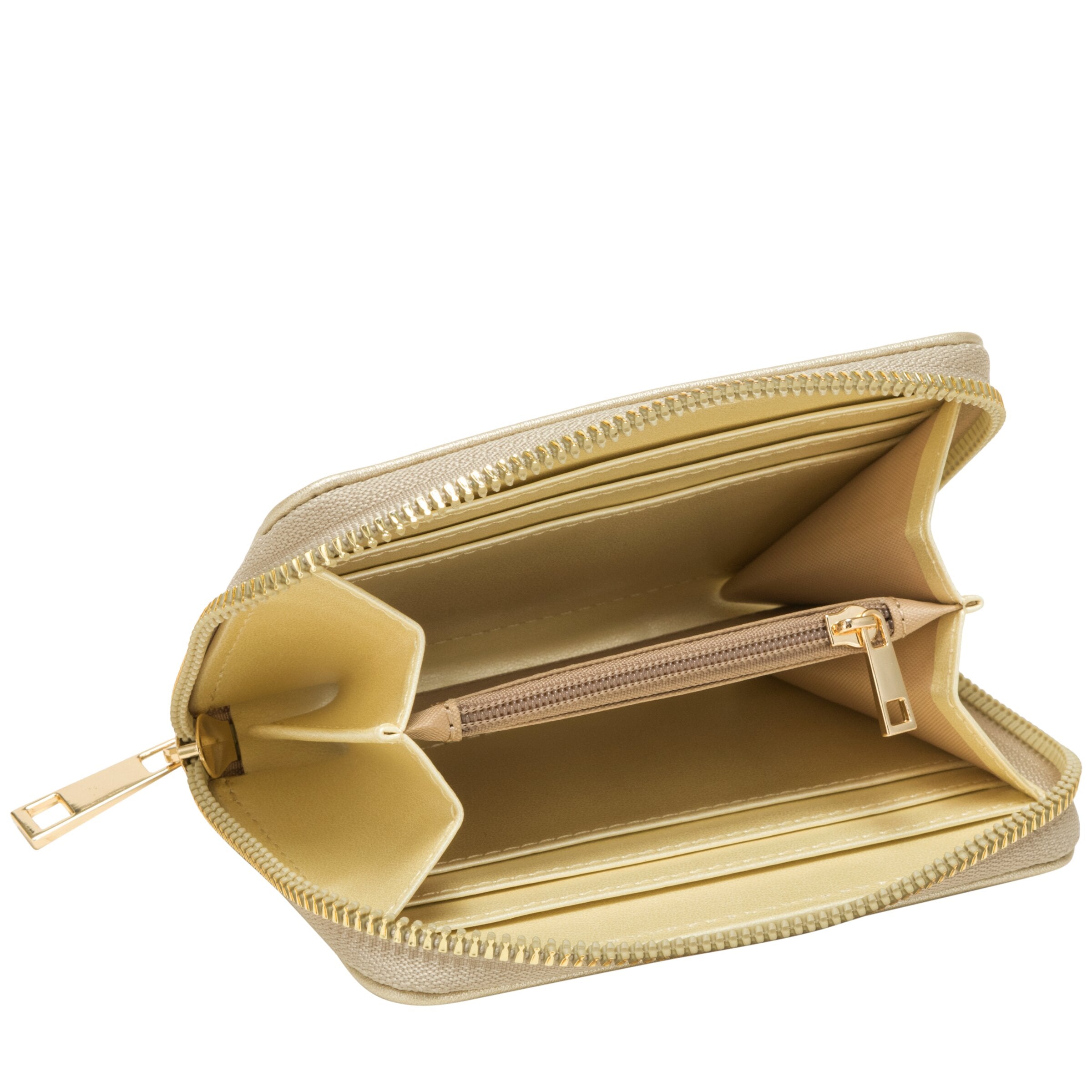 Every Other Zip Round Small Purse Gold