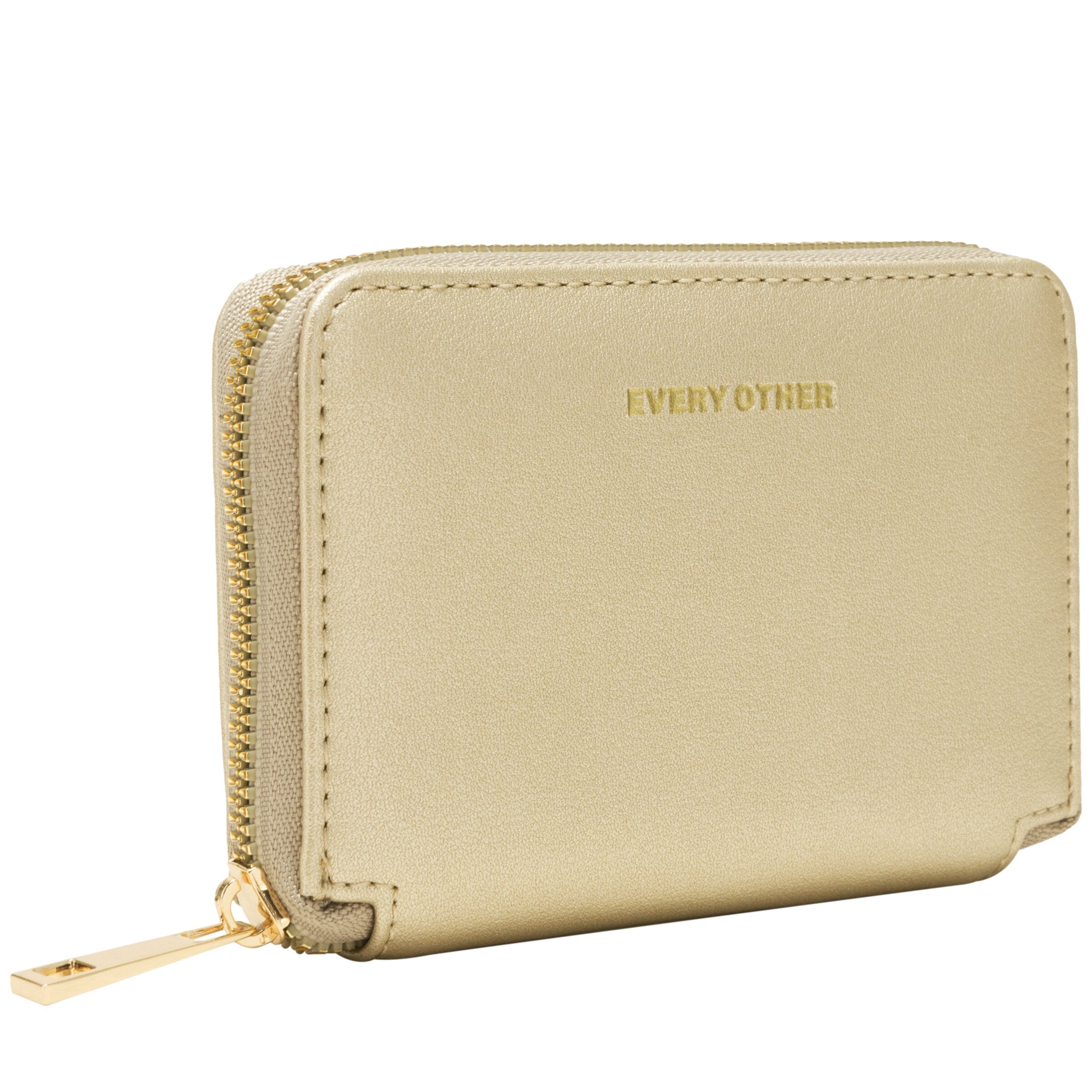 Every Other Zip Round Small Purse Gold