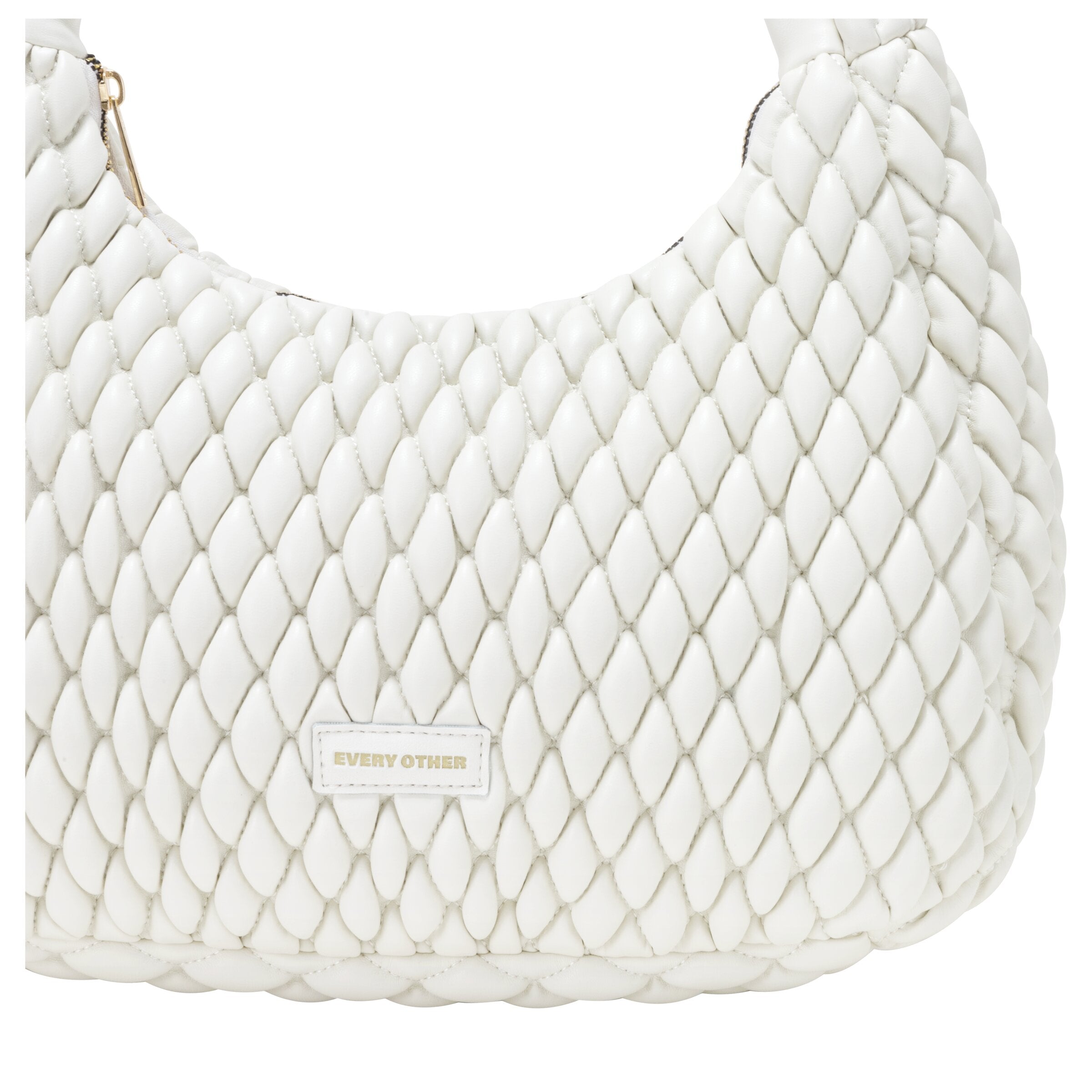 Every Other Quilted Shoulder Bag White