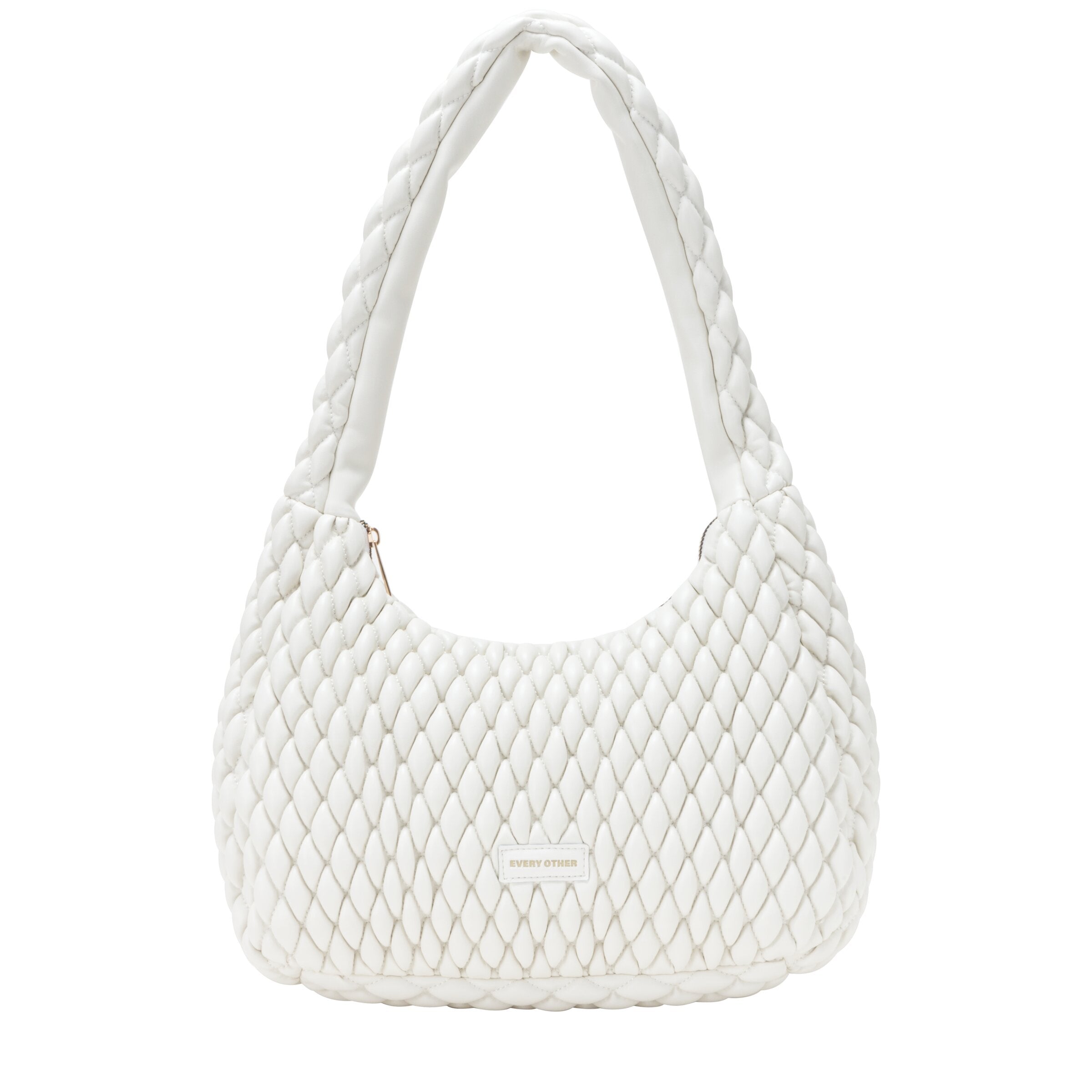 Every Other Quilted Shoulder Bag White